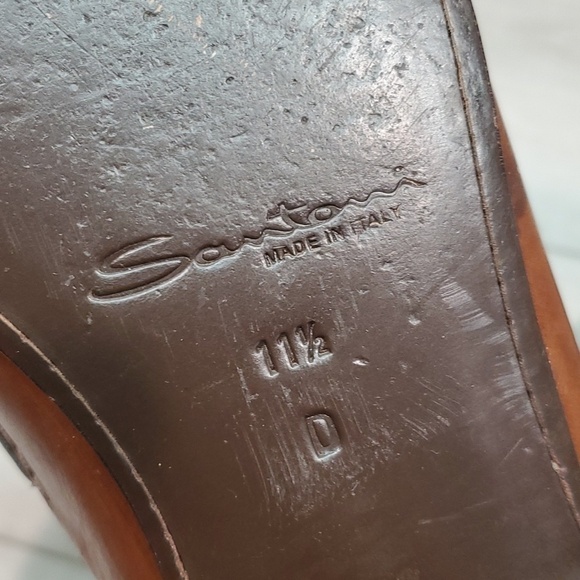 Santoni Mens Leather Oxford 42080 Loafer Dress shoes sz 11.5D Italy